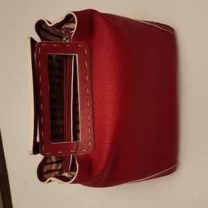 Fransescobiasia Red and White Smaller Handbag